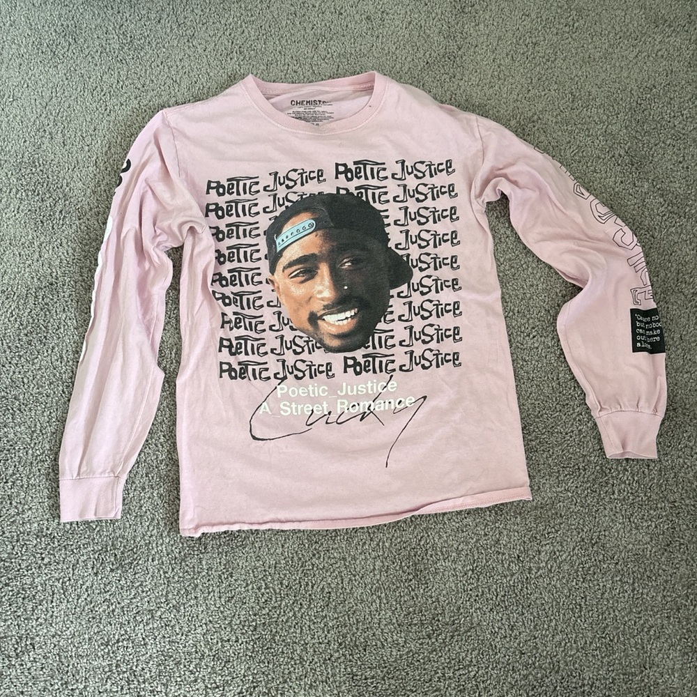 Chemistry Pink Graphic Long Sleeve Shirt